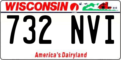 WI license plate 732NVI