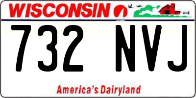 WI license plate 732NVJ