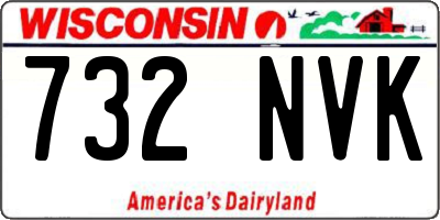 WI license plate 732NVK