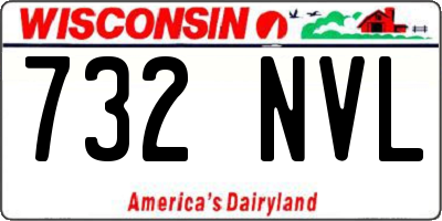 WI license plate 732NVL