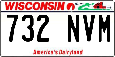 WI license plate 732NVM