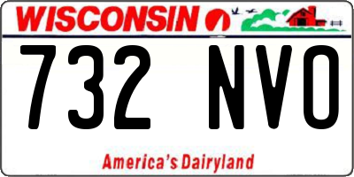 WI license plate 732NVO
