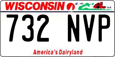 WI license plate 732NVP