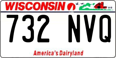 WI license plate 732NVQ