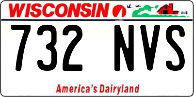 WI license plate 732NVS