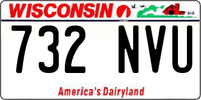 WI license plate 732NVU