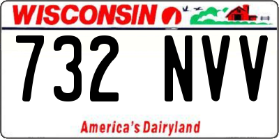WI license plate 732NVV