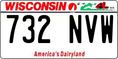 WI license plate 732NVW