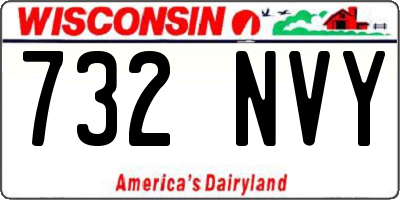 WI license plate 732NVY