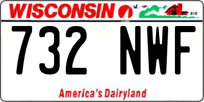 WI license plate 732NWF