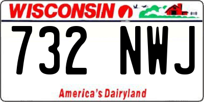 WI license plate 732NWJ