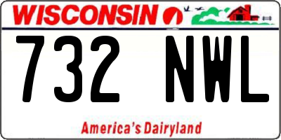 WI license plate 732NWL