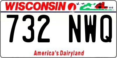WI license plate 732NWQ