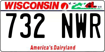 WI license plate 732NWR