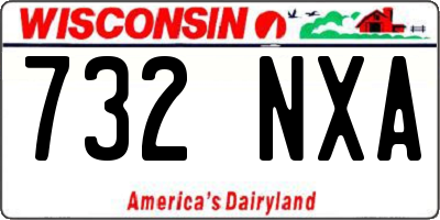 WI license plate 732NXA