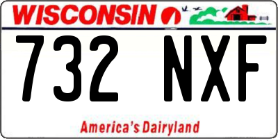 WI license plate 732NXF