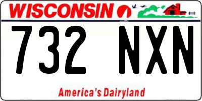 WI license plate 732NXN