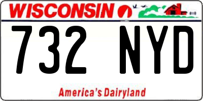 WI license plate 732NYD