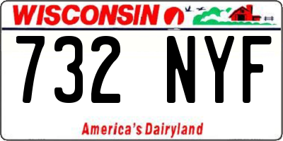 WI license plate 732NYF