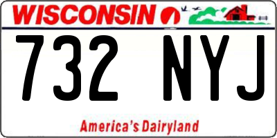 WI license plate 732NYJ