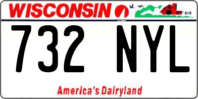 WI license plate 732NYL