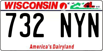 WI license plate 732NYN