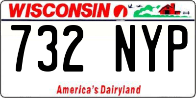WI license plate 732NYP