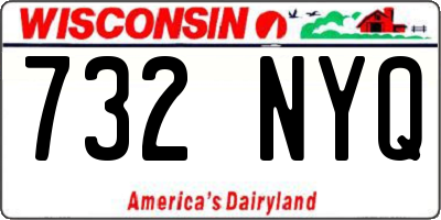 WI license plate 732NYQ