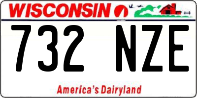 WI license plate 732NZE