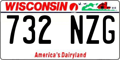 WI license plate 732NZG