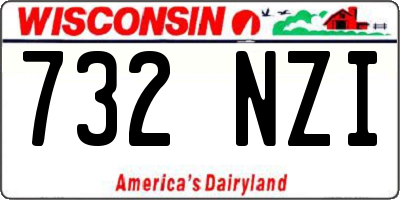 WI license plate 732NZI