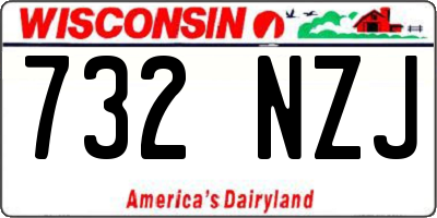 WI license plate 732NZJ
