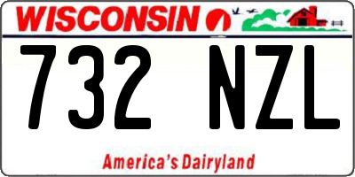 WI license plate 732NZL