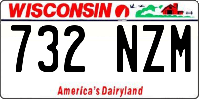 WI license plate 732NZM