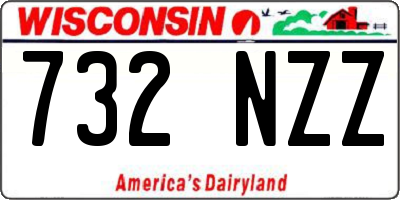 WI license plate 732NZZ