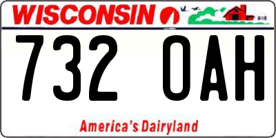 WI license plate 732OAH