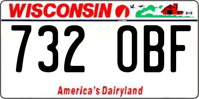 WI license plate 732OBF