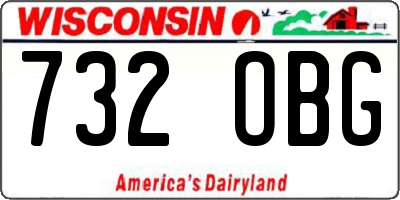 WI license plate 732OBG