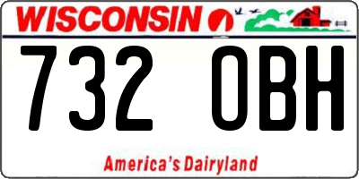 WI license plate 732OBH
