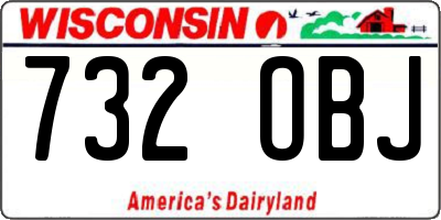 WI license plate 732OBJ