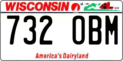 WI license plate 732OBM