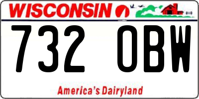 WI license plate 732OBW