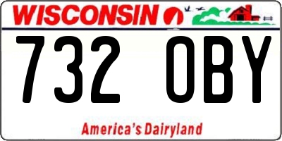 WI license plate 732OBY