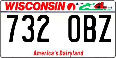 WI license plate 732OBZ