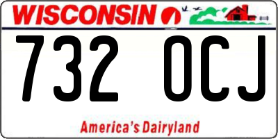 WI license plate 732OCJ