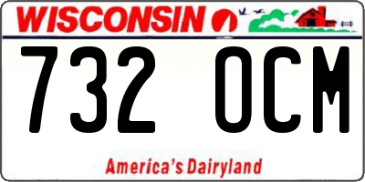 WI license plate 732OCM