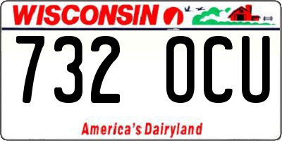WI license plate 732OCU