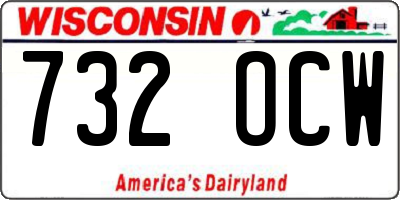 WI license plate 732OCW