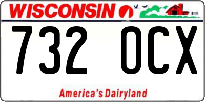 WI license plate 732OCX