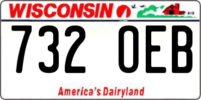 WI license plate 732OEB